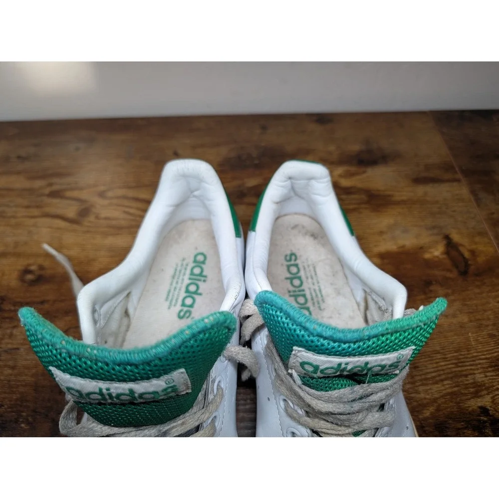 Adidas Stan Smith White Green Mesh Toe Low Top Sneakers Mens 10